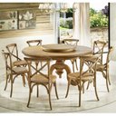 Ver mais imagens de Mesa de Jantar Redonda de Madeira 160cm Phil 