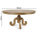 Ver imagem 2 de Mesa de Jantar Redonda de Madeira 160cm Phil 