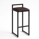 Ver imagem 2 de Banqueta Industrial Alta Sala Jantar Bar Bancada Cozinha:marrom