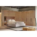 Ver imagem 1 de Quarto Modulado Bari Rizon 5 Peças 1 Armário Ponte + 1 Closet + 2 Guarda Roupas + 1 Complemento QC20