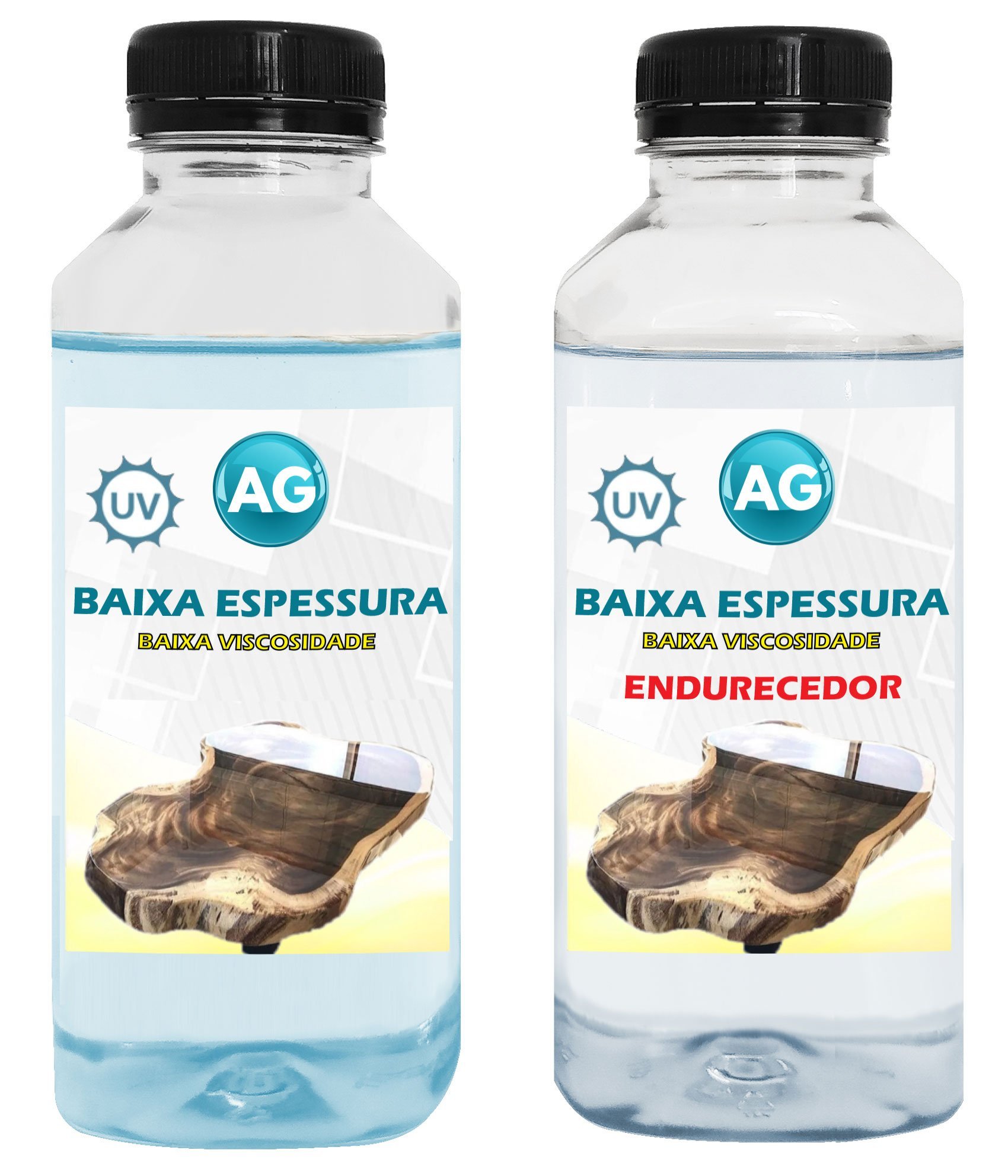 Resina Epoxi Baixa Espessura Baixa Viscosidade Ag Resinas Ag Resina Baixa Espessura 3kg - 2