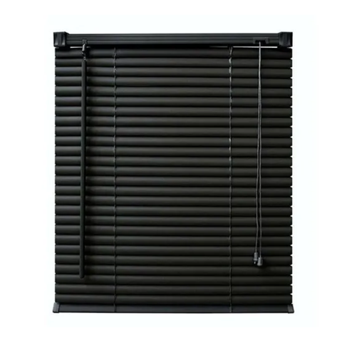 Cortina Persiana Horizontal Pvc Atlas 120 X 130cm Preta
