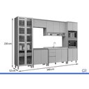 Ver imagem 3 de Cozinha Completa 6 Peças 14 Portas Allure CZ656 Gris Linea