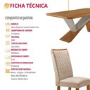 Ver imagem 3 de Mesa de Jantar Yasmin 6 Lugares Retangular MDF 180cm Creme Moderna