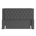 Ver imagem 3 de Cabeceira Atena para Cama Box Casal Padrão 140cm Capitonê com Frame Linho Cinza Escuro - Abmaza