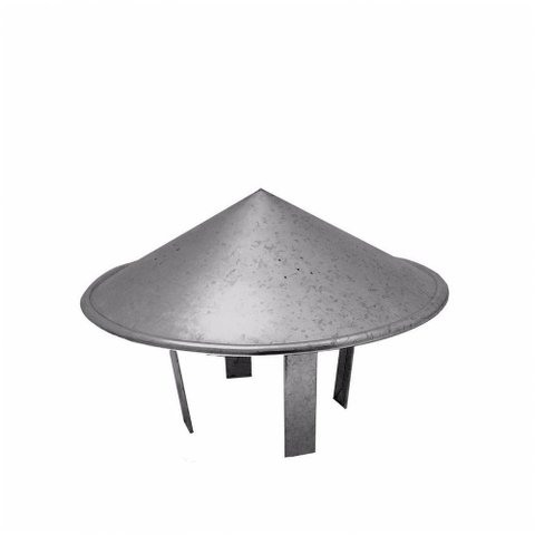 Chapéu Chinês Galvanizado para Dutos 100 Mm Topo de Chaminé