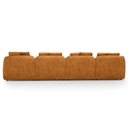 Ver mais imagens de Sofá 5 Lugares com Chaise Direito Sala Living 388cm Arlo F04 Couríssimo Whisky - Lyam Decor