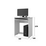 Mesa de computador escrivaninha barata simples branco - 3