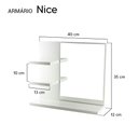 Ver imagem 3 de Armário para Banheiro com Espelho Nice Branco 40cm