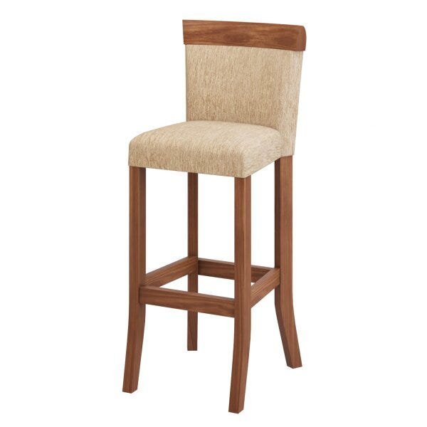 Banqueta Alta Estofada Roma Área Gourmet Miller Interiores Menor preço em Banqueta Alta Estofada Roma Área Gourmet Miller Interiores