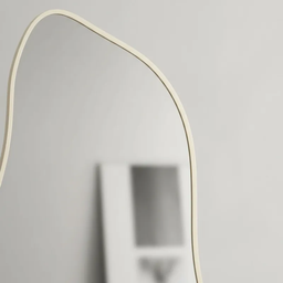 Espelho Grande Corpo Inteiro com Moldura Metal Orgânico Decorativo 170x70cm Luxo - 3