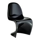 Ver imagem 1 de Cadeira design Panton Curve Alto brilho Preto