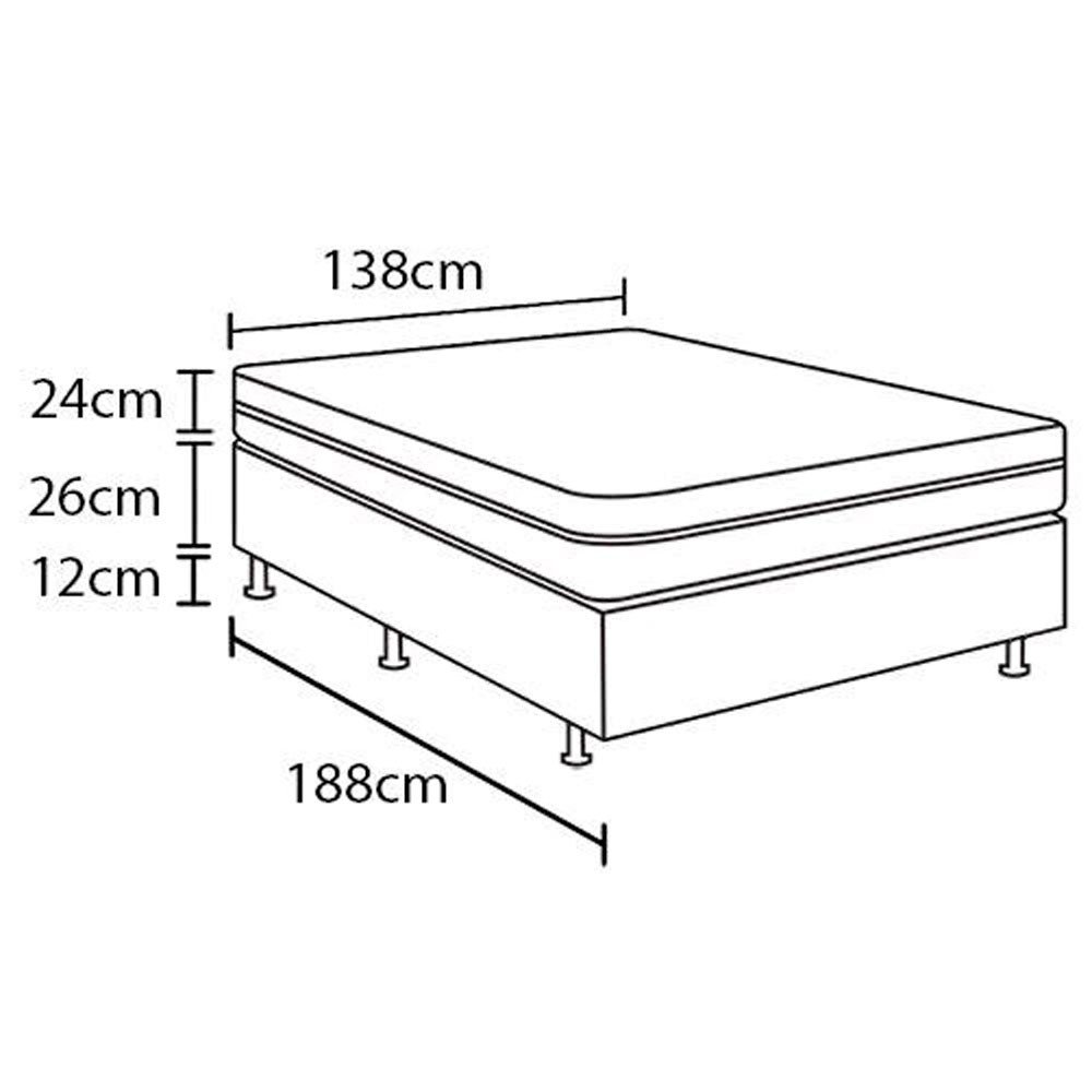 Cama Box de Casal Hellen Titanium com Molas Ensacadas, Pillow Top e Revestimento em Tecido Malha - 6