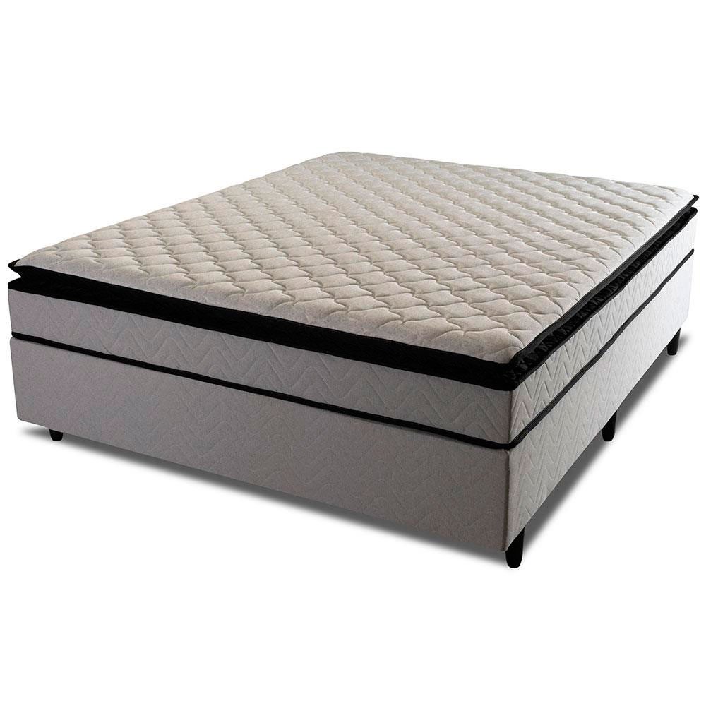 Cama Box de Casal Hellen Titanium com Molas Ensacadas, Pillow Top e Revestimento em Tecido Malha - 2