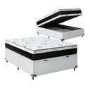 Ver imagem 5 de Cama Box Baú Casal Conforto Sintético Branco + Colchão Casal Conforto Espuma D33 Com EPS 16x138x188