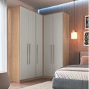 Ver imagem 1 de Guarda-Roupa Modulado 3 Peças Elegance Cinza/Angelin/Níquel