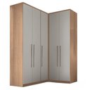 Ver imagem 2 de Guarda-Roupa Modulado 3 Peças Elegance Cinza/Angelin/Níquel