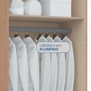 Ver imagem 5 de Guarda-Roupa Modulado 3 Peças Elegance Cinza/Angelin/Níquel