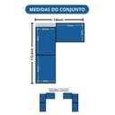 Ver imagem 3 de Guarda-Roupa Modulado 3 Peças Elegance Cinza/Angelin/Níquel