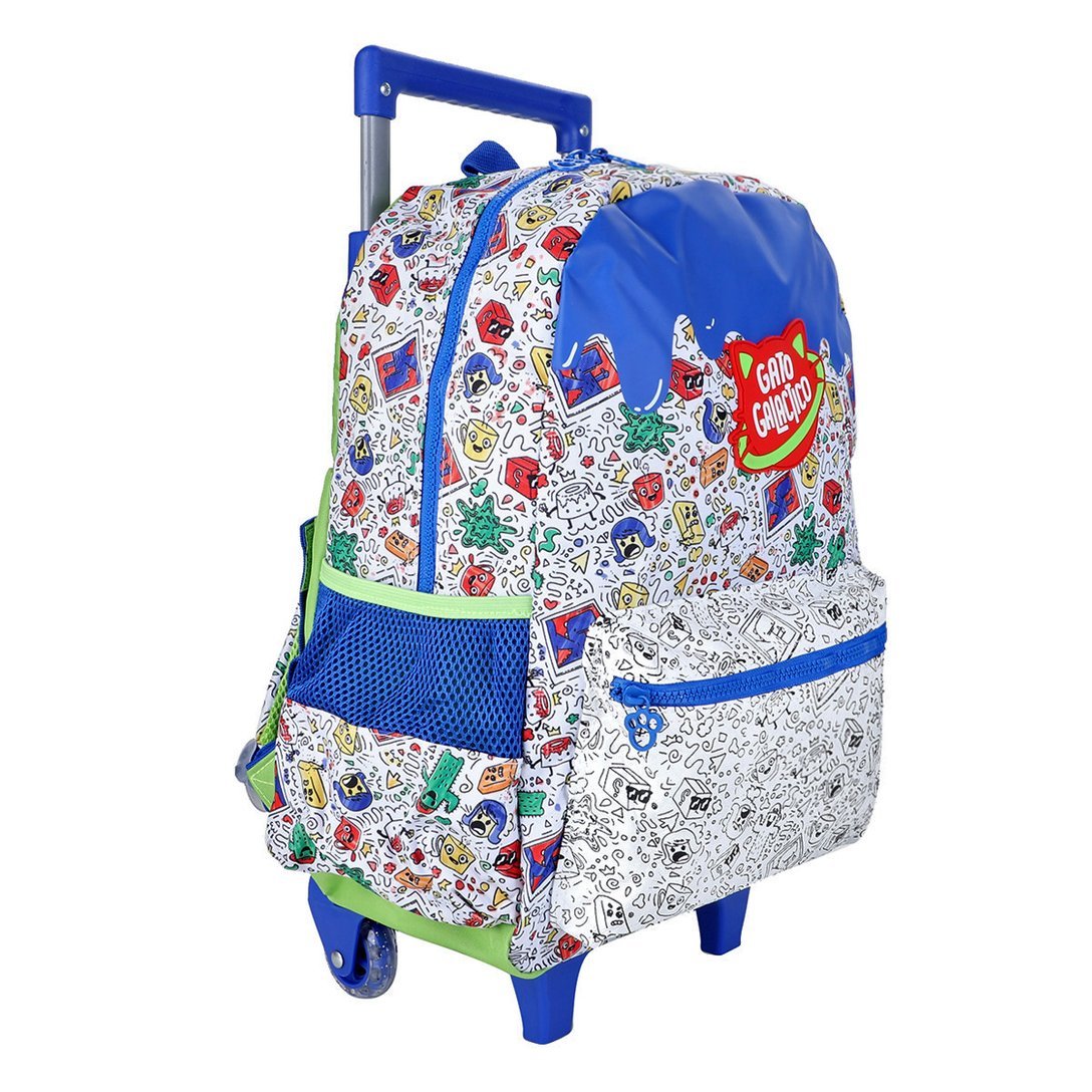 Mochila De Costas Escolar Infantil Gato Galáctico r - GATO GALÁCTICO