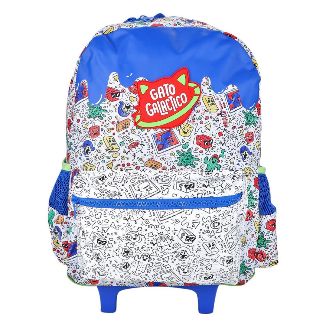 Mochila De Costas Escolar Infantil Gato Galáctico r - GATO GALÁCTICO