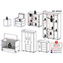 Ver imagem 5 de Quarto Completo com Poltrona de Amamentação e Puff Pimpolho Multimóveis Mp4079 Branco/bege