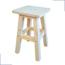 Ver imagem 5 de Banqueta Banco Banquinho Baixo de Madeira Maciça Pinus sem Pintura Quadrada Cadeirinha Infantil