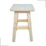 Banqueta Banco Banquinho Baixo de Madeira Maciça Pinus sem Pintura Quadrada Cadeirinha Infantil - 6