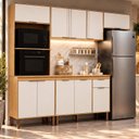 Ver imagem 1 de Cozinha Completa Modulada 4 Peças com Tampo Torre Quente para 2 Fornos Espaço para Cooktop Madalena