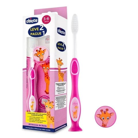 Pack 2 Escovas de Dente 3 a 6 Anos Roxa - Chicco