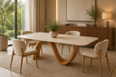 Ver imagem 3 de Mesa de Jantar Copenhague 220cm x 110cm com Vidro Off White