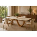 Ver imagem 3 de Mesa de Jantar Copenhague 220cm x 110cm com Vidro Off White