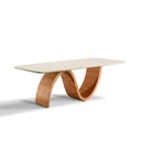Ver imagem 1 de Mesa de Jantar Copenhague 220cm x 110cm com Vidro Off White