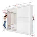 Ver mais imagens de Guarda-roupa Casal 2 Portas 6 Gavetas 100% Mdf Coliseu Ripado