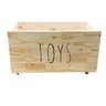 Baú de Brinquedos Toys em Madeira Pinus com Rodinhas Madeira Pinus - 7