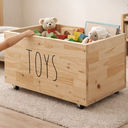 Ver imagem 1 de Baú de Brinquedos Toys em Madeira Pinus com Rodinhas Madeira Pinus