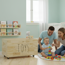 Ver mais imagens de Baú de Brinquedos Toys em Madeira Pinus com Rodinhas Madeira Pinus