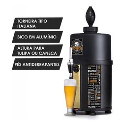 Chopeira Doméstica Portátil 4,1 Litros A Gelo Dourada Boteco - 2