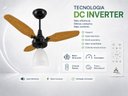 Ver imagem 2 de Ventilador Teto Venti-Delta Eco Ventus Inverter 55W Controle Remoto Bivolt Preto Freijó