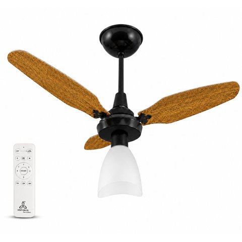 Ventilador Teto Venti-Delta Eco Ventus Inverter 55W Controle Remoto Bivolt Preto Freijó