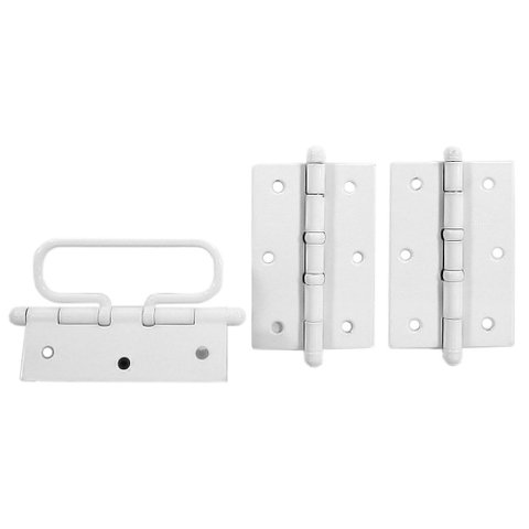 Dobradiça Porta Camarão 3.1/2 Ferro Pintado Branco 622010 União Mundial