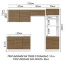 Ver imagem 4 de Armário de Cozinha Completa 270cm Branco/Rustic Stella Madesa 05