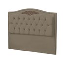 Ver imagem 1 de Cabeceira Casal Estofada para Cama Box Maitê Veludo Capuccino