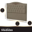 Ver imagem 5 de Cabeceira Casal Estofada para Cama Box Maitê Veludo Capuccino