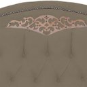 Ver imagem 3 de Cabeceira Casal Estofada para Cama Box Maitê Veludo Capuccino