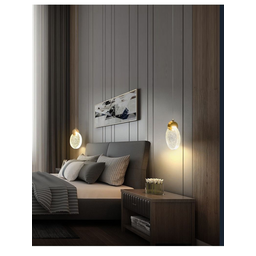 Pendente Lua Redondo De Cristal Vidro Com Bolhas Dourado Branco quente Dourado 3500K Original - 6