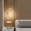 Ver imagem 3 de Pendente Lua Redondo De Cristal Vidro Com Bolhas Dourado Branco quente Dourado 3500K Original