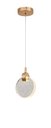 Ver imagem 1 de Pendente Lua Redondo De Cristal Vidro Com Bolhas Dourado Branco quente Dourado 3500K Original