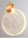 Ver imagem 2 de Pendente Lua Redondo De Cristal Vidro Com Bolhas Dourado Branco quente Dourado 3500K Original