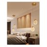 Pendente Lua Redondo De Cristal Vidro Com Bolhas Dourado Branco quente Dourado 3500K Original - 4